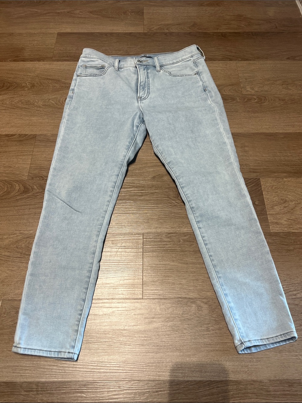 Express Light Wash Denim Jeans - Pale Blue